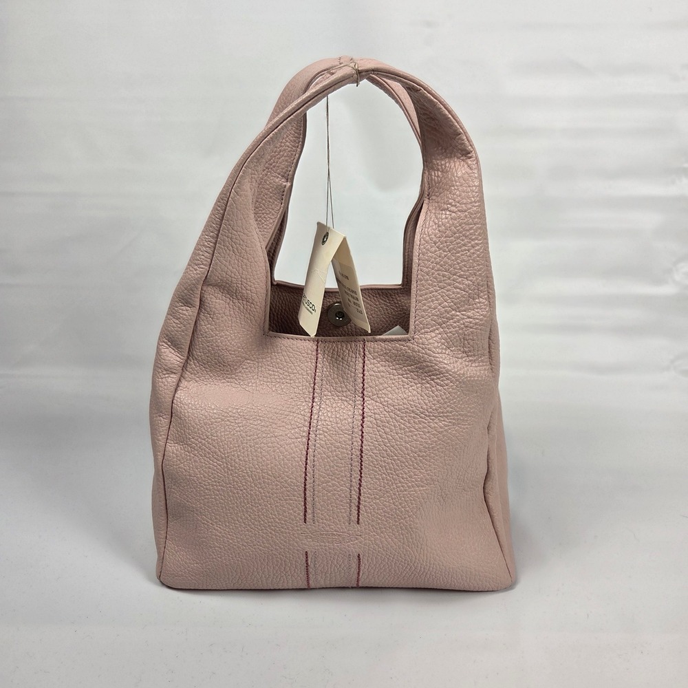 Petusco Pink Pebbled Leather Hobo Bag Handbag Purse NWT Small Medium Tote Spain